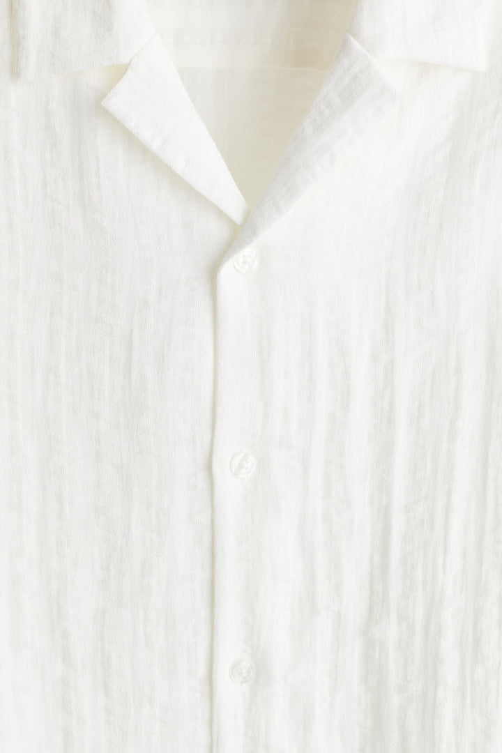 H&M Regular-Fit Jacquard-Weave Resort Shirt