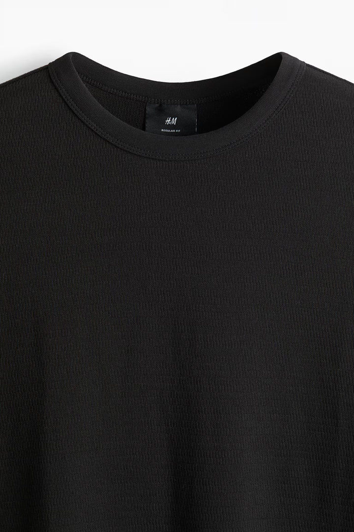 H&M Regular Fit Waffled T-Shirt