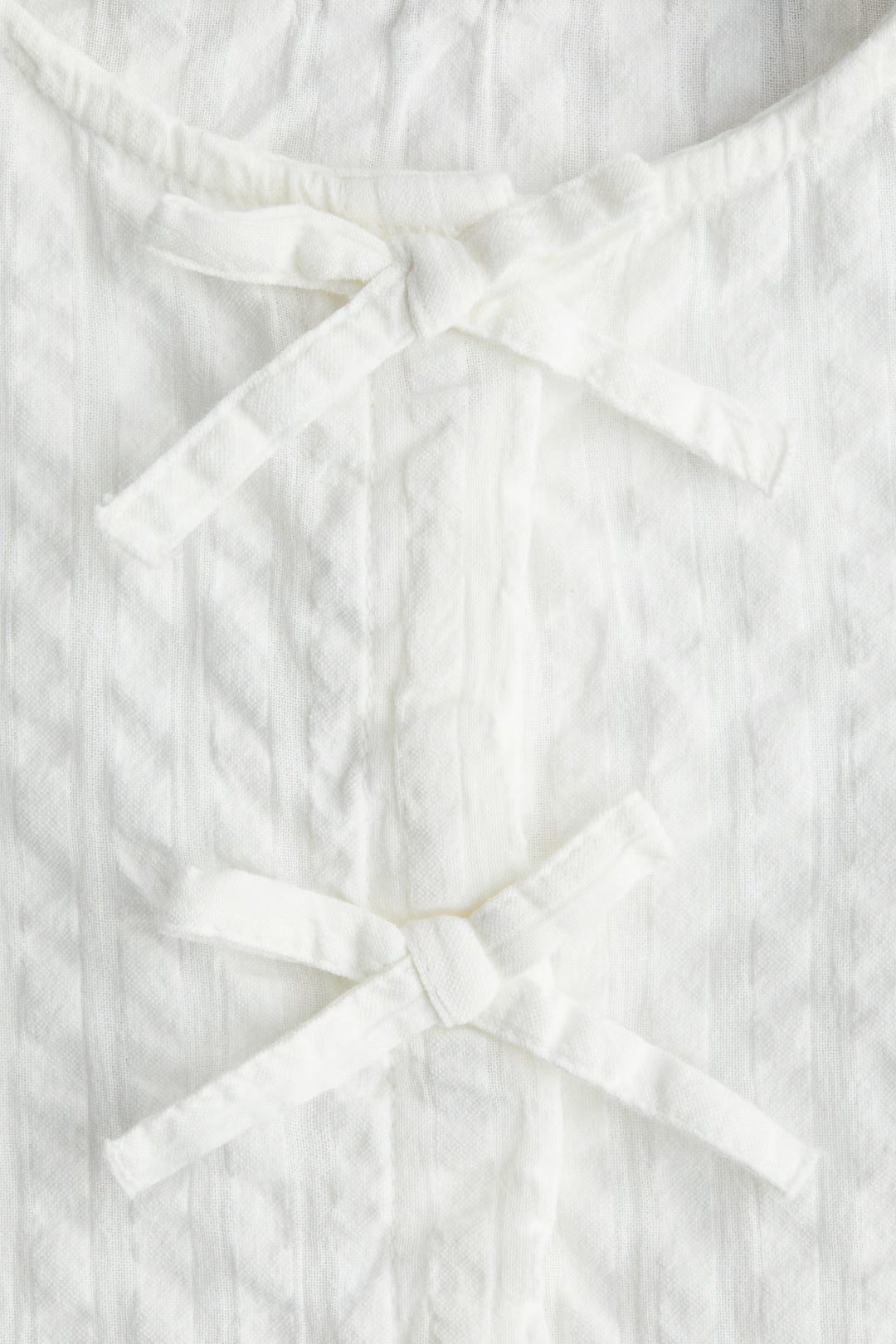 H&M Cotton Seersucker Peplum Blouse