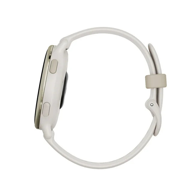 Garmin vívoactive 5 Fitness-Tracking Smartwatch with Aluminum Bezel and Silicone Band, Ivory