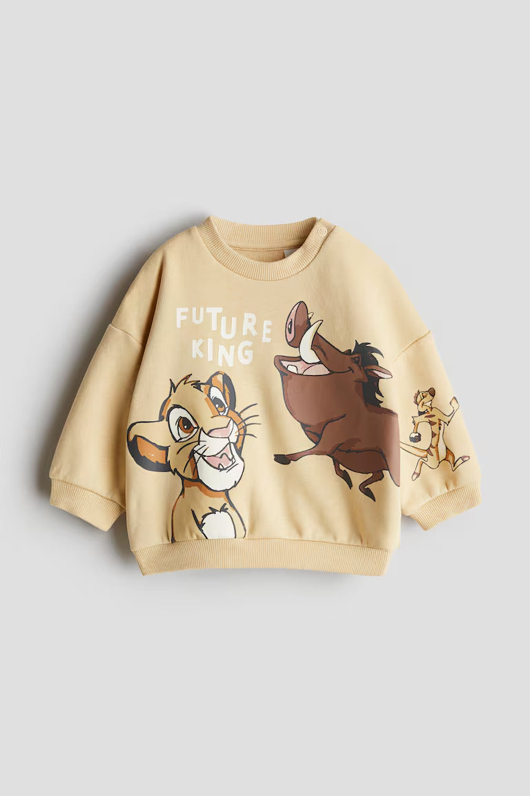 H&M Sweatshirt with Printed Motif