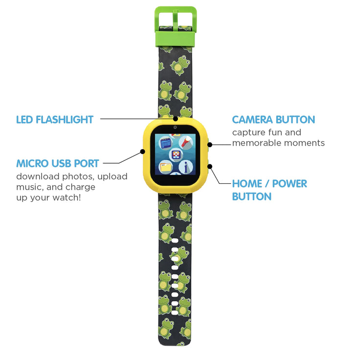 iTech Junior Kids iTech Jr Frog Smartwatch with on Ear Light up Boys Bluetooth Headphones