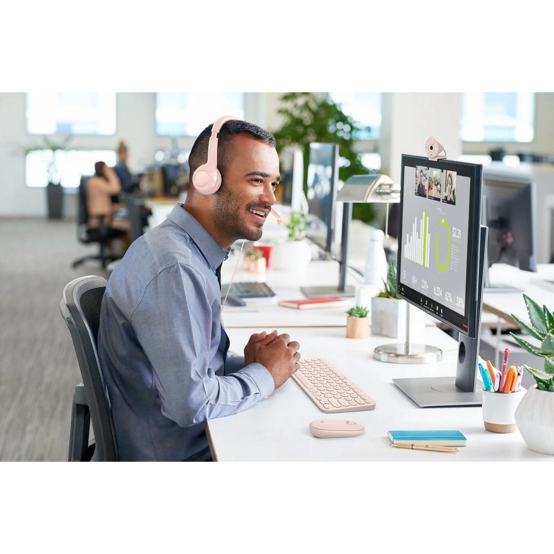 Logitech H390 Wired USB Headset, Stereo Headphones with Noise-Cancelling Microphone, USB, In-Line Controls, PC/Mac/Laptop, Black (981-000310)