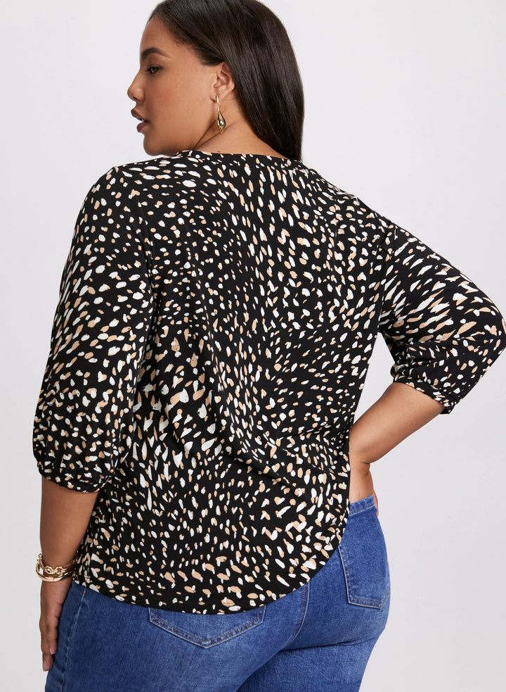 LAURA Abstract Print Top