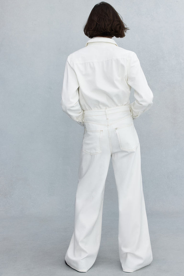 H&M Feather Soft Super Wide Ultra High Jeans