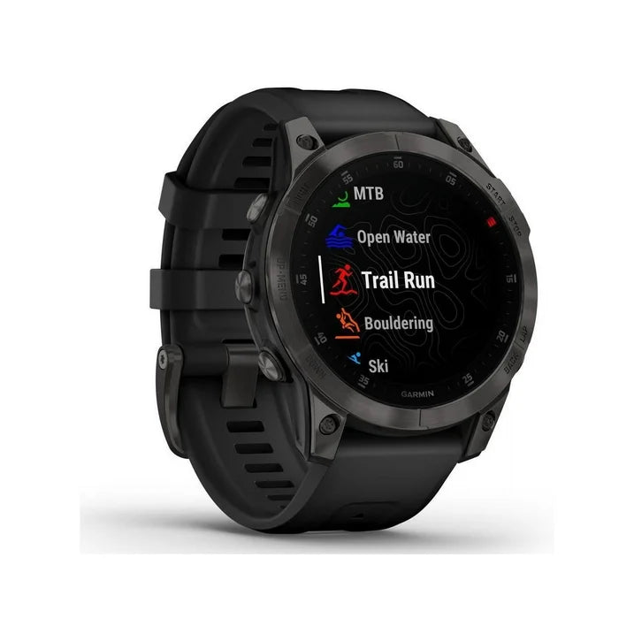Garmin epix Gen 2, Premium active smartwatch, Health and wellness features, touchscreen AMOLED display, adventure watch with advanced features, black titanium