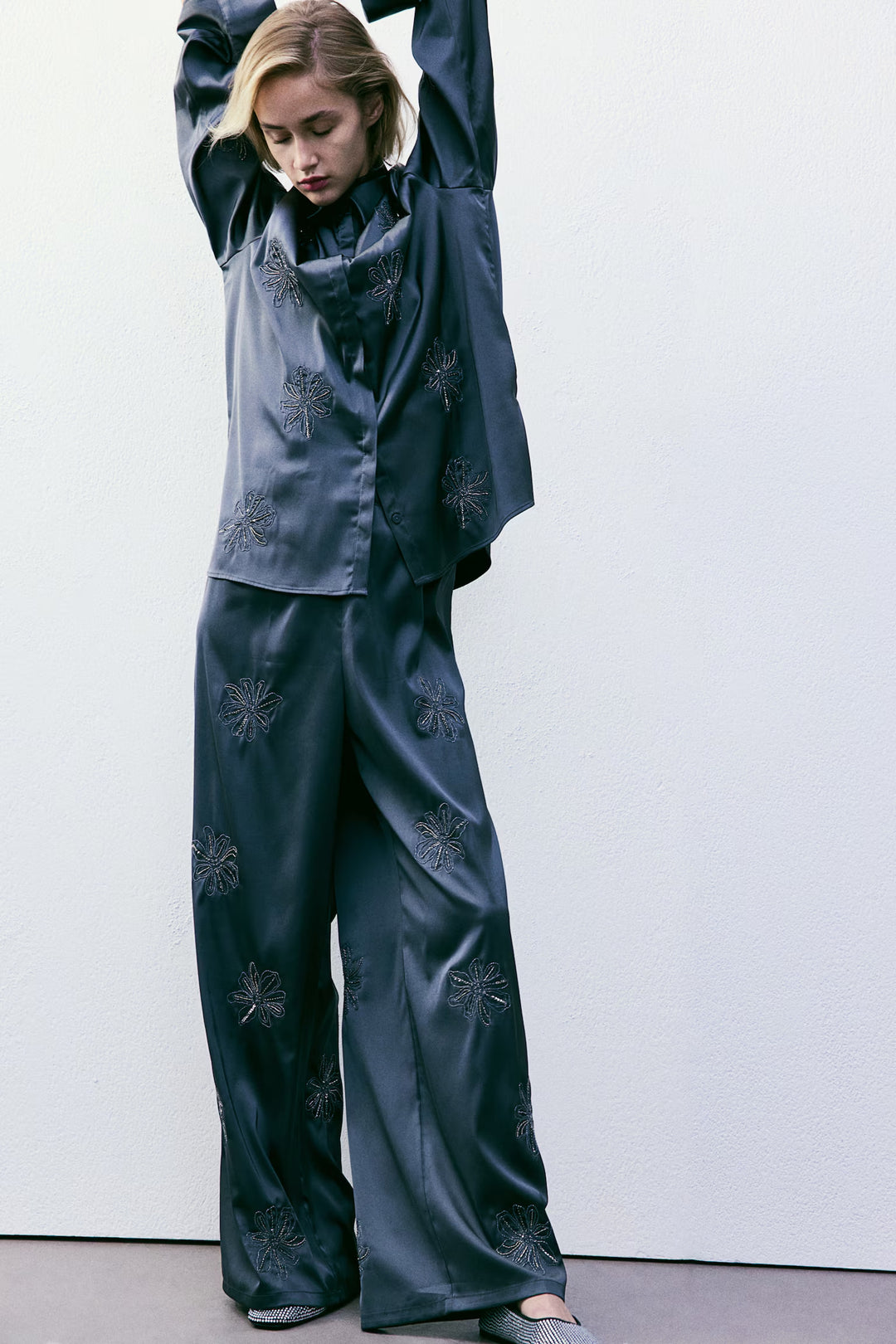 H&M Embroidered Pants