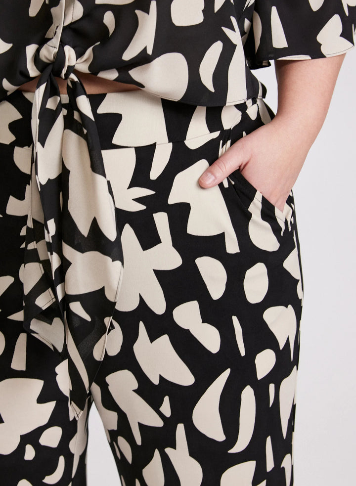 LAURA Olivia Printed Wide-Leg Pants