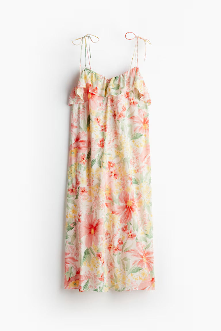 H&M Flounce-trimmed Camisole Dress