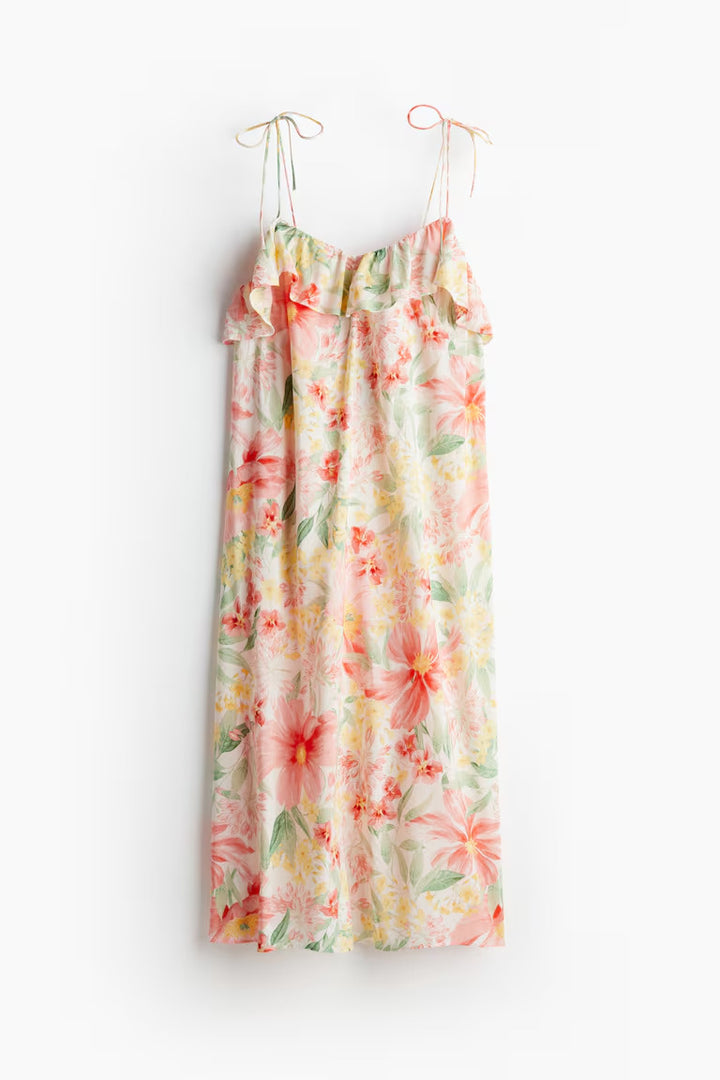 H&M Flounce-trimmed Camisole Dress