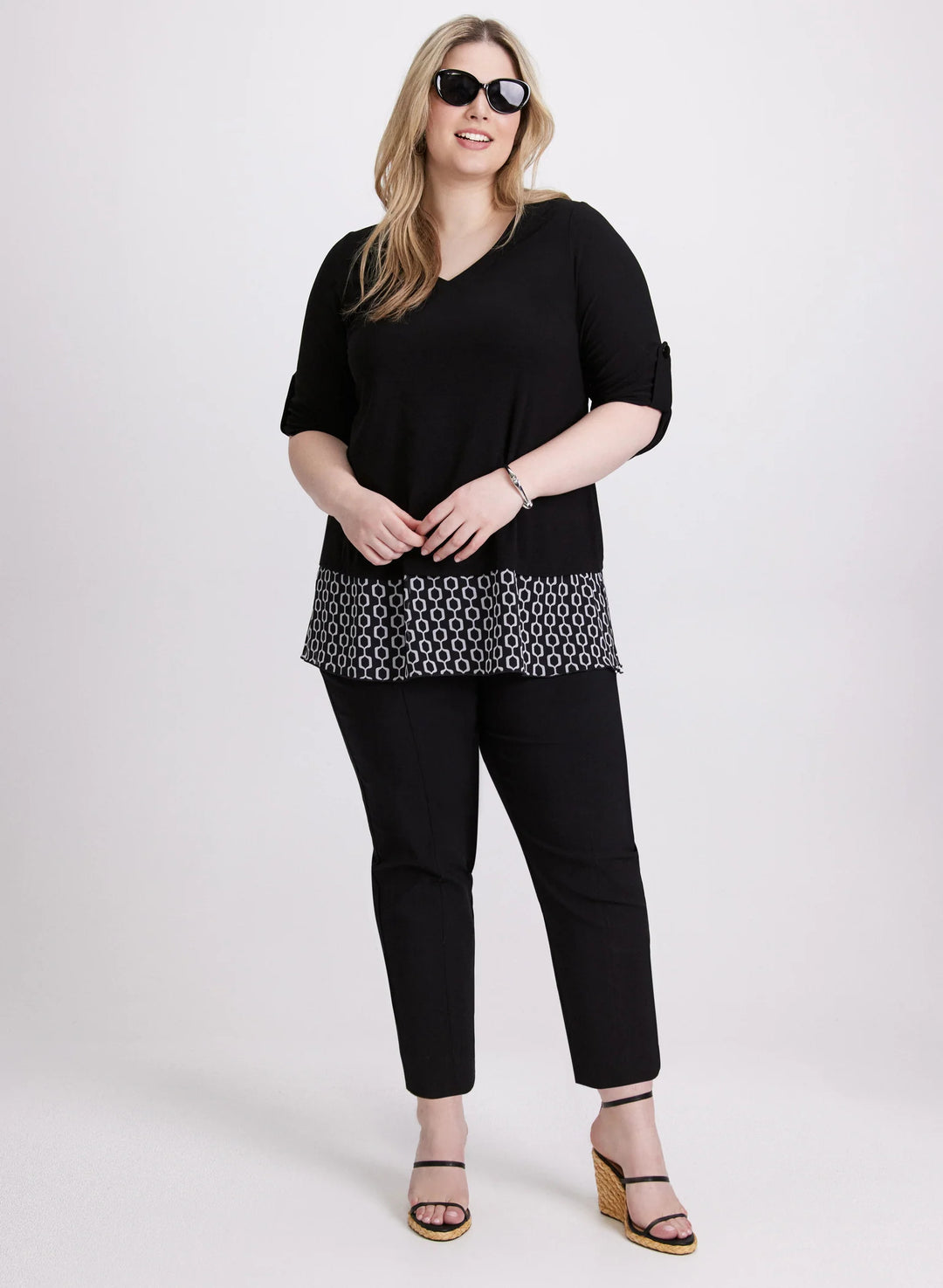 LAURA 3/4 Sleeve Crepe Top
