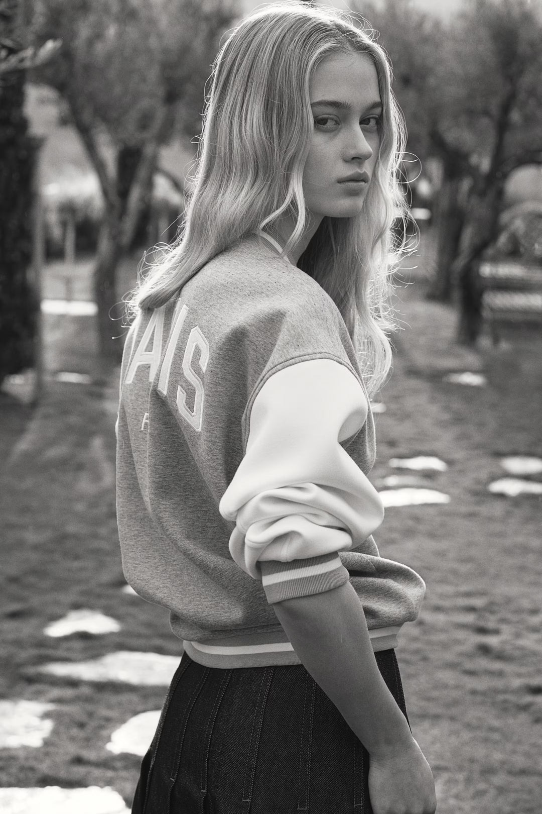 H&M Motif-Detail Baseball Jacket