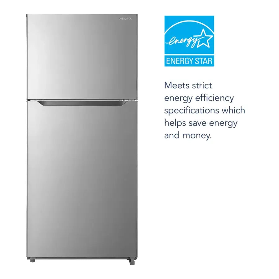 Insignia™ - 18 Cu. Ft. Top-Freezer Refrigerator with ENERGY STAR Certification - Stainless Steel
