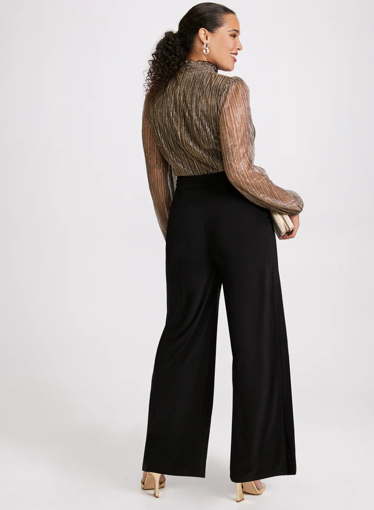 LAURA Metallic Illusion Jumpsuit