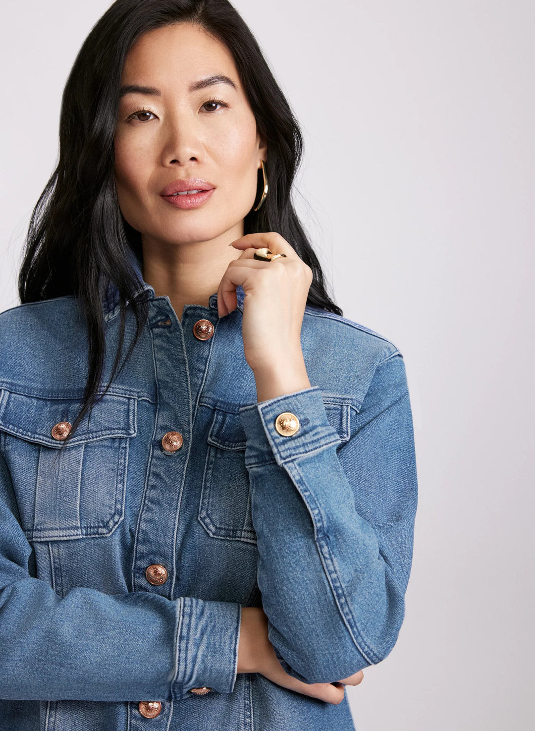 LAURA Button-Down Denim Jacket