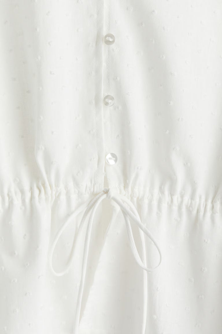H&M Puff-Sleeved Cotton Blouse
