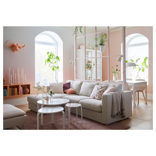 IKEA FINNALA 3-seat sleeper sofa with chaise, Gunnared beige
