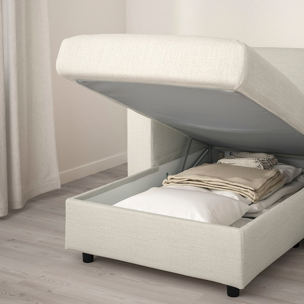 IKEA FINNALA 3-seat sleeper sofa with chaise, Gunnared beige