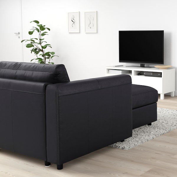 IKEA FINNALA Chaise, Grann/Bomstad black