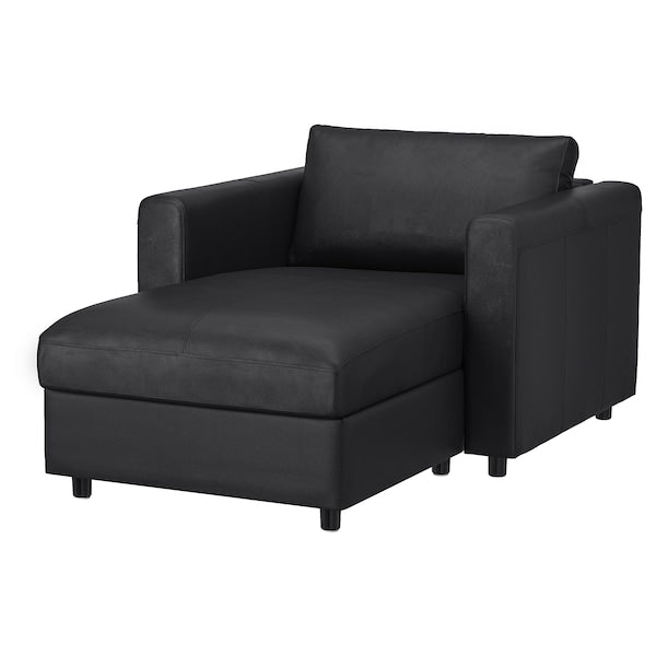 IKEA FINNALA Chaise, Grann/Bomstad black