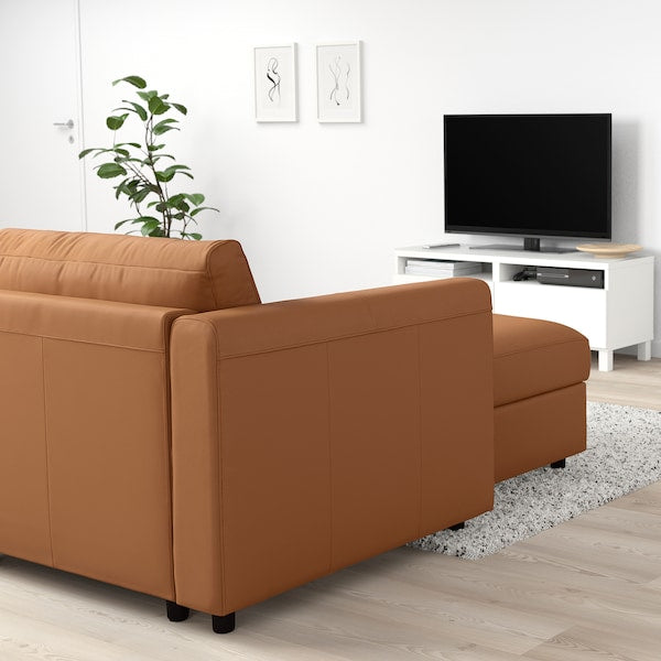 IKEA FINNALA Chaise, Grann/Bomstad golden brown