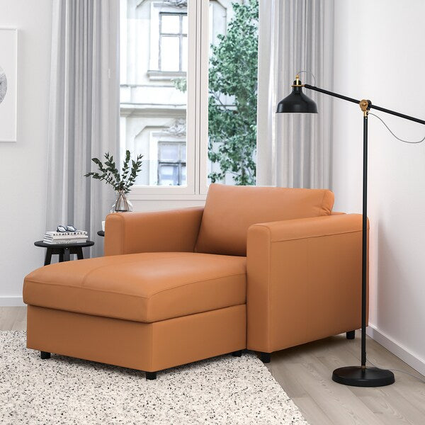 IKEA FINNALA Chaise, Grann/Bomstad golden brown