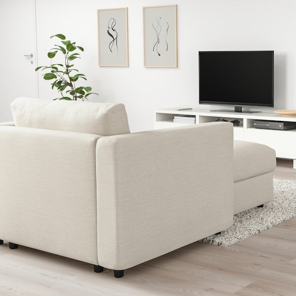 IKEA FINNALA Chaise, Gunnared beige