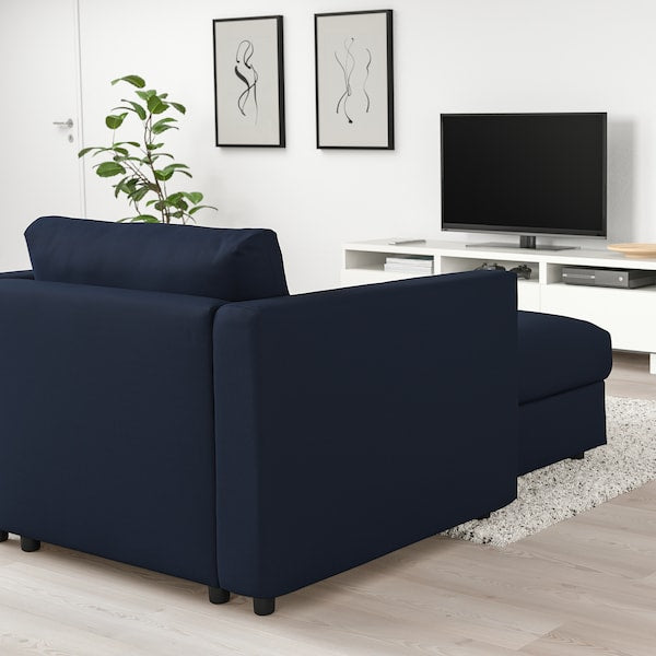 IKEA FINNALA Chaise, Orrsta black-blue
