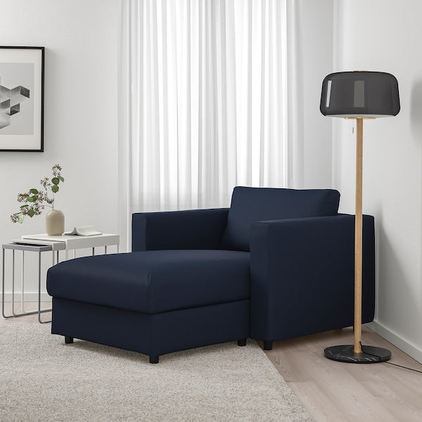 IKEA FINNALA Chaise, Orrsta black-blue