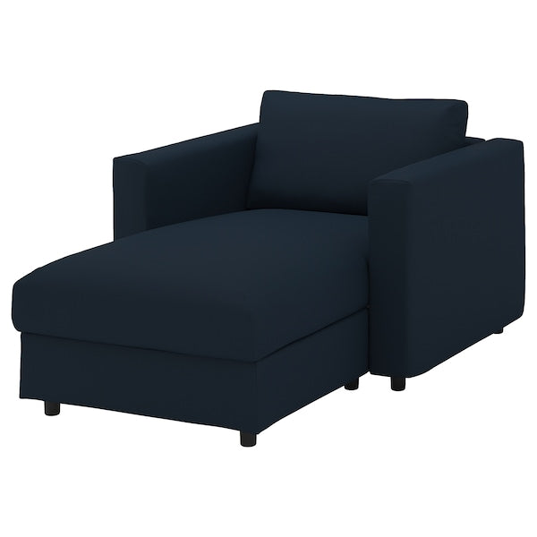 IKEA FINNALA Chaise, Orrsta black-blue