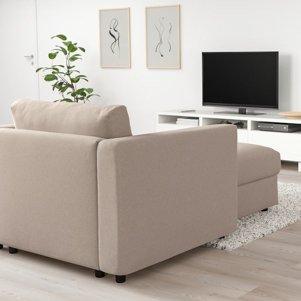 IKEA FINNALA Chaise, Tallmyra beige