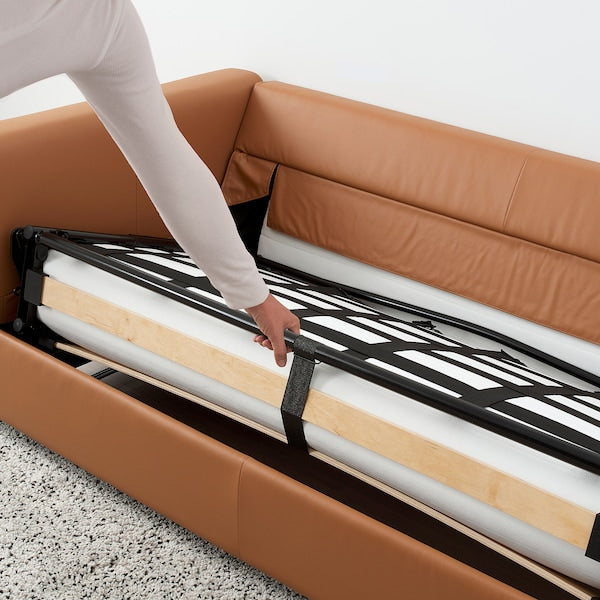 IKEA FINNALA Frame for loveseat sleeper section, Grann/Bomstad golden brown