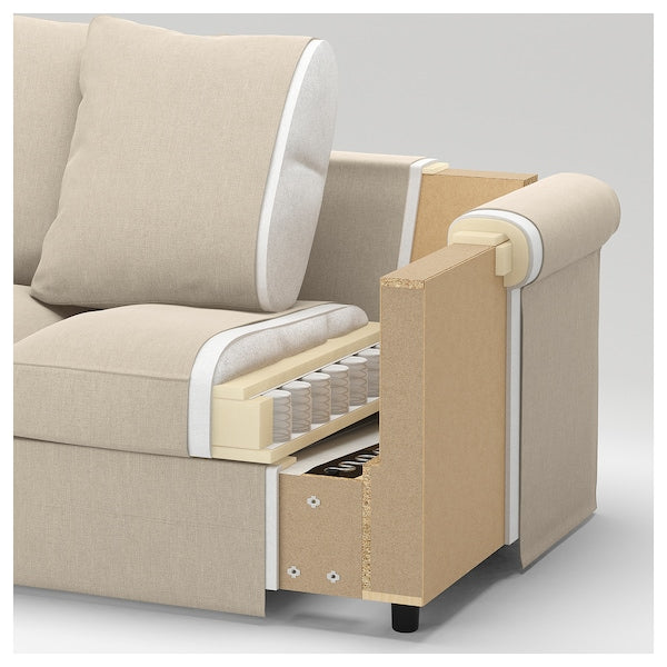 IKEA FINNALA Frame for loveseat sleeper section, Grann/Bomstad golden brown
