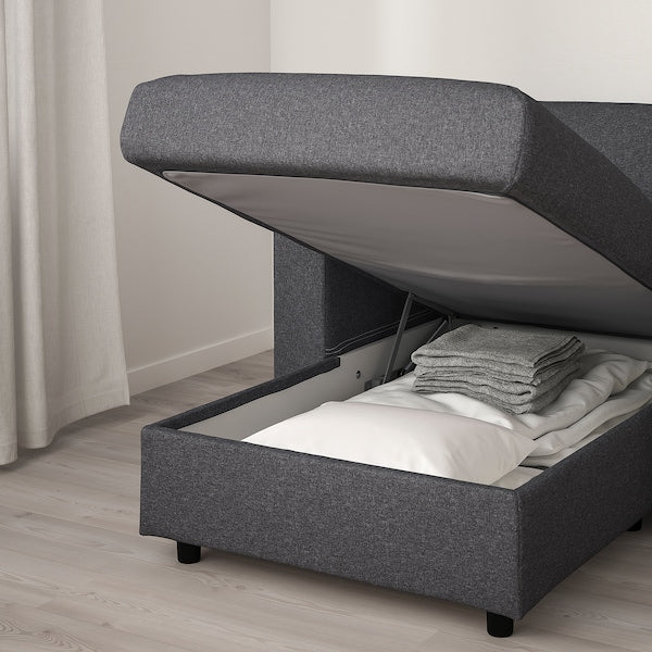 IKEA FINNALA Sectional, 5-seat corner, with chaise/Gunnared medium gray