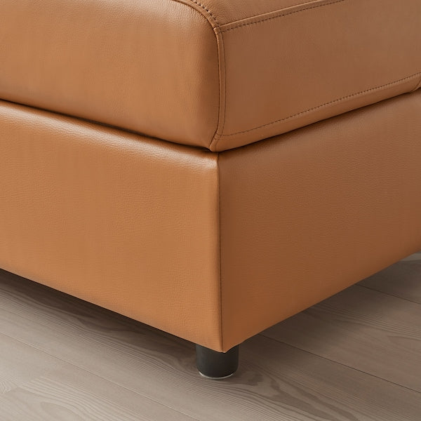 IKEA FINNALA Sofa with chaise, with headrest/Grann/Bomstad golden brown