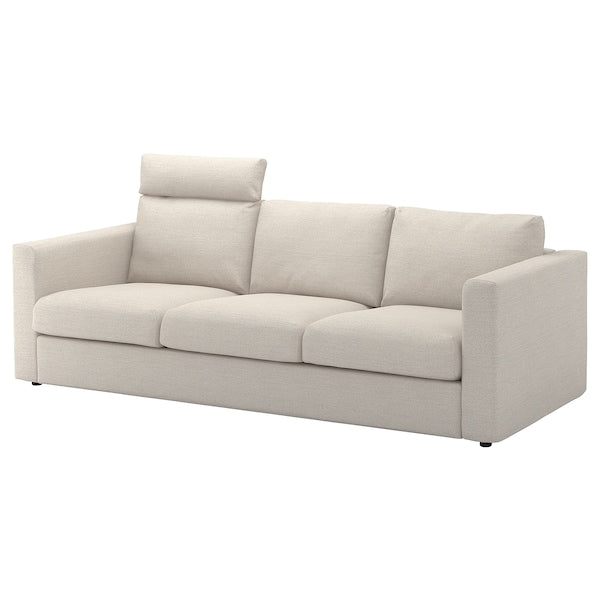 IKEA FINNALA Sofa, with headrest/Gunnared beige