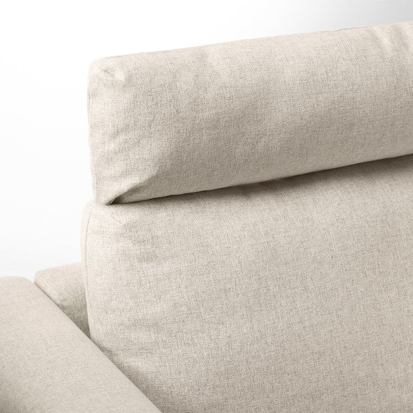 IKEA FINNALA Sofa, with headrest/Gunnared beige