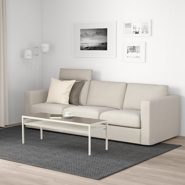 IKEA FINNALA Sofa, with headrest/Gunnared beige