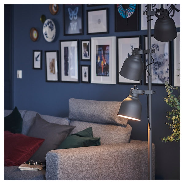 IKEA FINNALA Sofa, with headrest/Gunnared medium gray