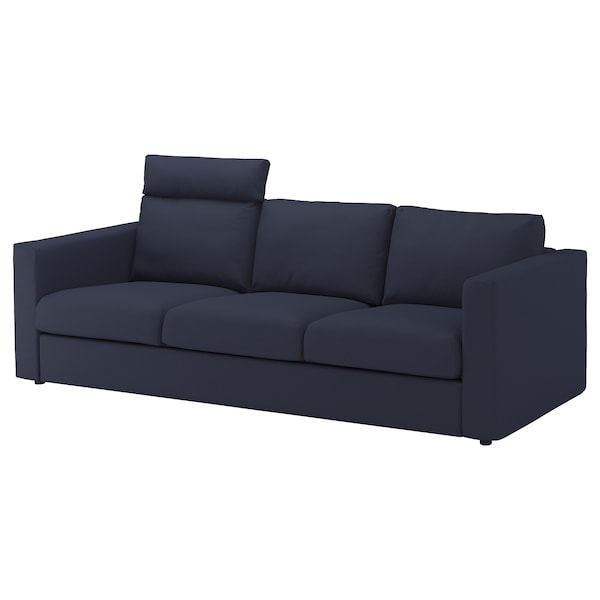 IKEA FINNALA Sofa, with headrest/Orrsta black-blue