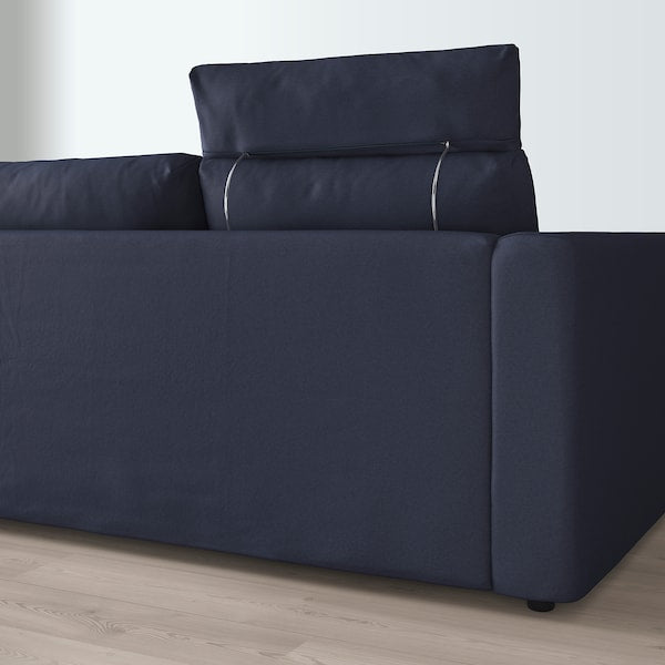 IKEA FINNALA Sofa, with headrest/Orrsta black-blue