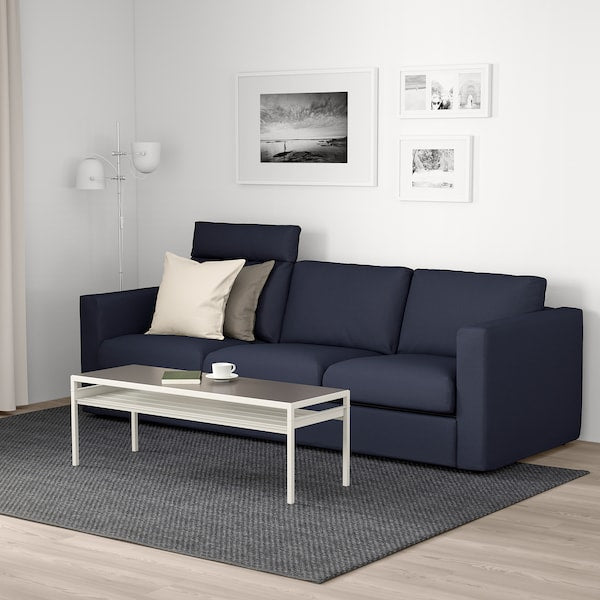 IKEA FINNALA Sofa, with headrest/Orrsta black-blue