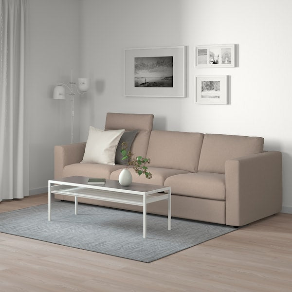 IKEA FINNALA Sofa, with headrest/Tallmyra beige