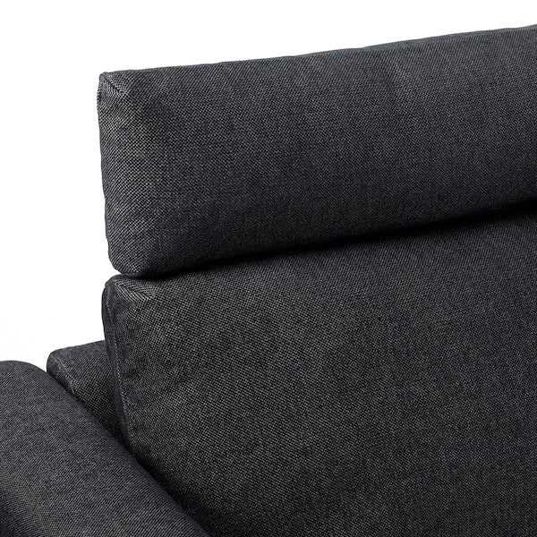 IKEA FINNALA Sofa, with headrest/Tallmyra black/gray