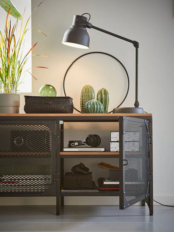IKEA FJÄLLBO TV unit, black, 78x17 3/4x21 1/4 "