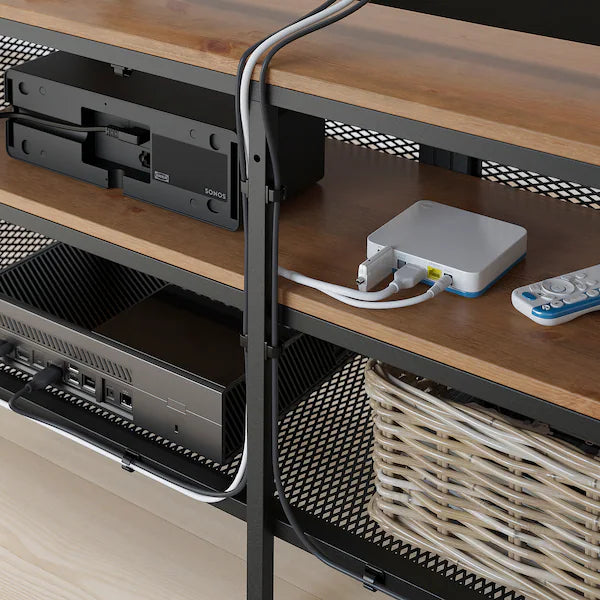 IKEA FJÄLLBO TV unit, black, 78x17 3/4x21 1/4 "