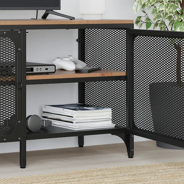 IKEA FJÄLLBO TV unit, black, 78x17 3/4x21 1/4 "