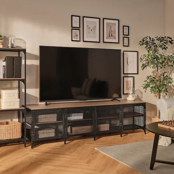 IKEA FJÄLLBO TV unit, black, 78x17 3/4x21 1/4 "