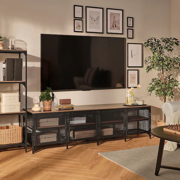 IKEA FJÄLLBO TV unit, black, 78x17 3/4x21 1/4 "