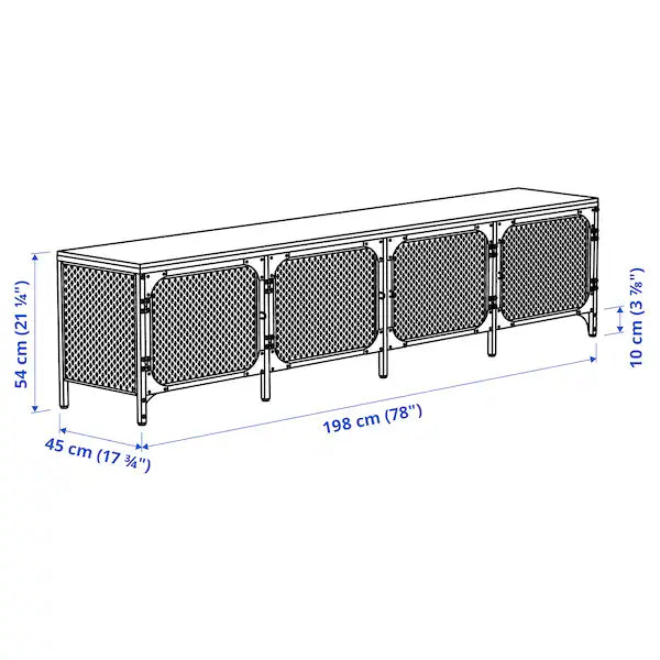 IKEA FJÄLLBO TV unit, black, 78x17 3/4x21 1/4 "